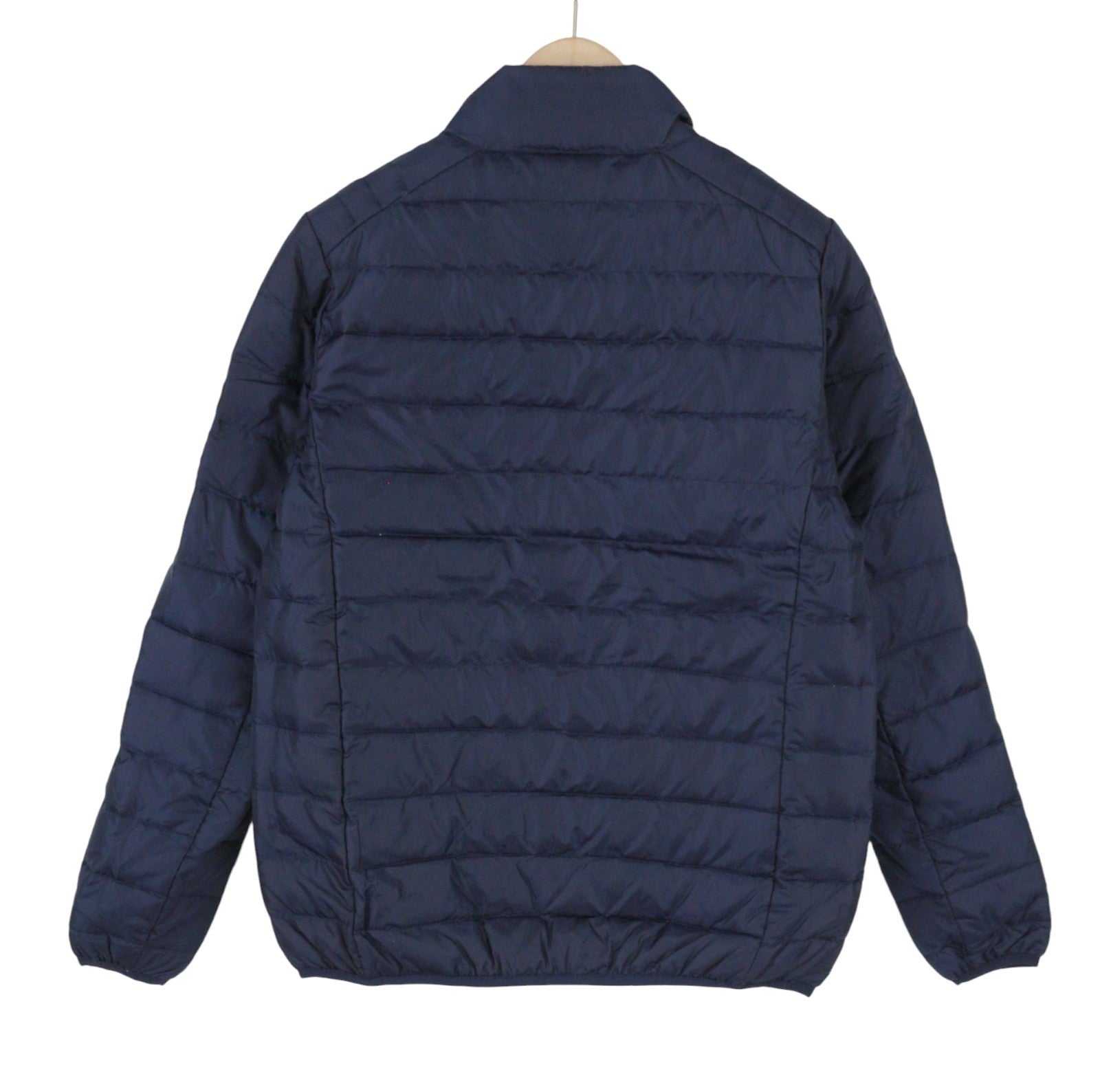 TED LAPIDUS Men Jacket S Blue Quilted Down High Neck Zip Puffer