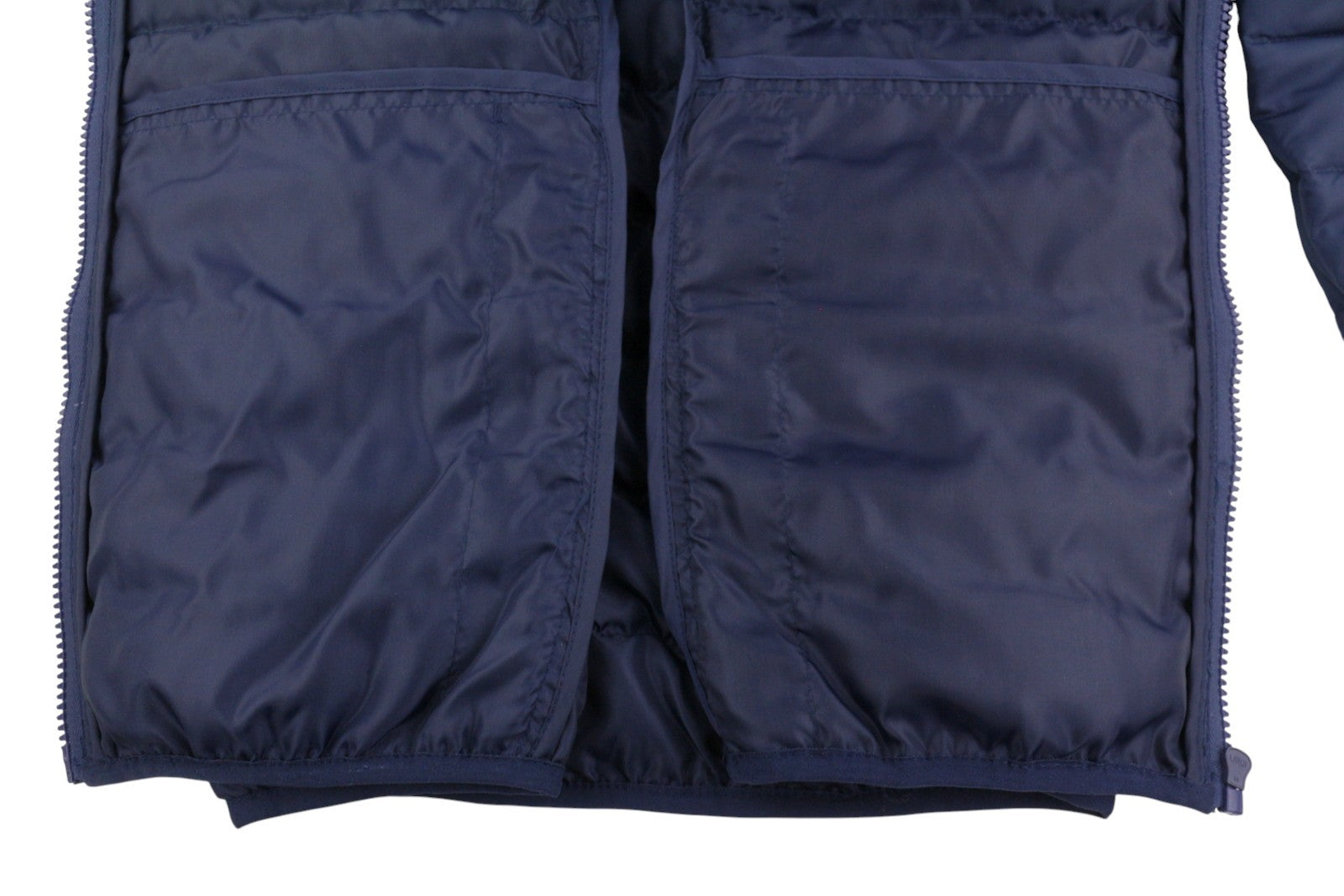 TED LAPIDUS Men Jacket S Blue Quilted Down High Neck Zip Puffer