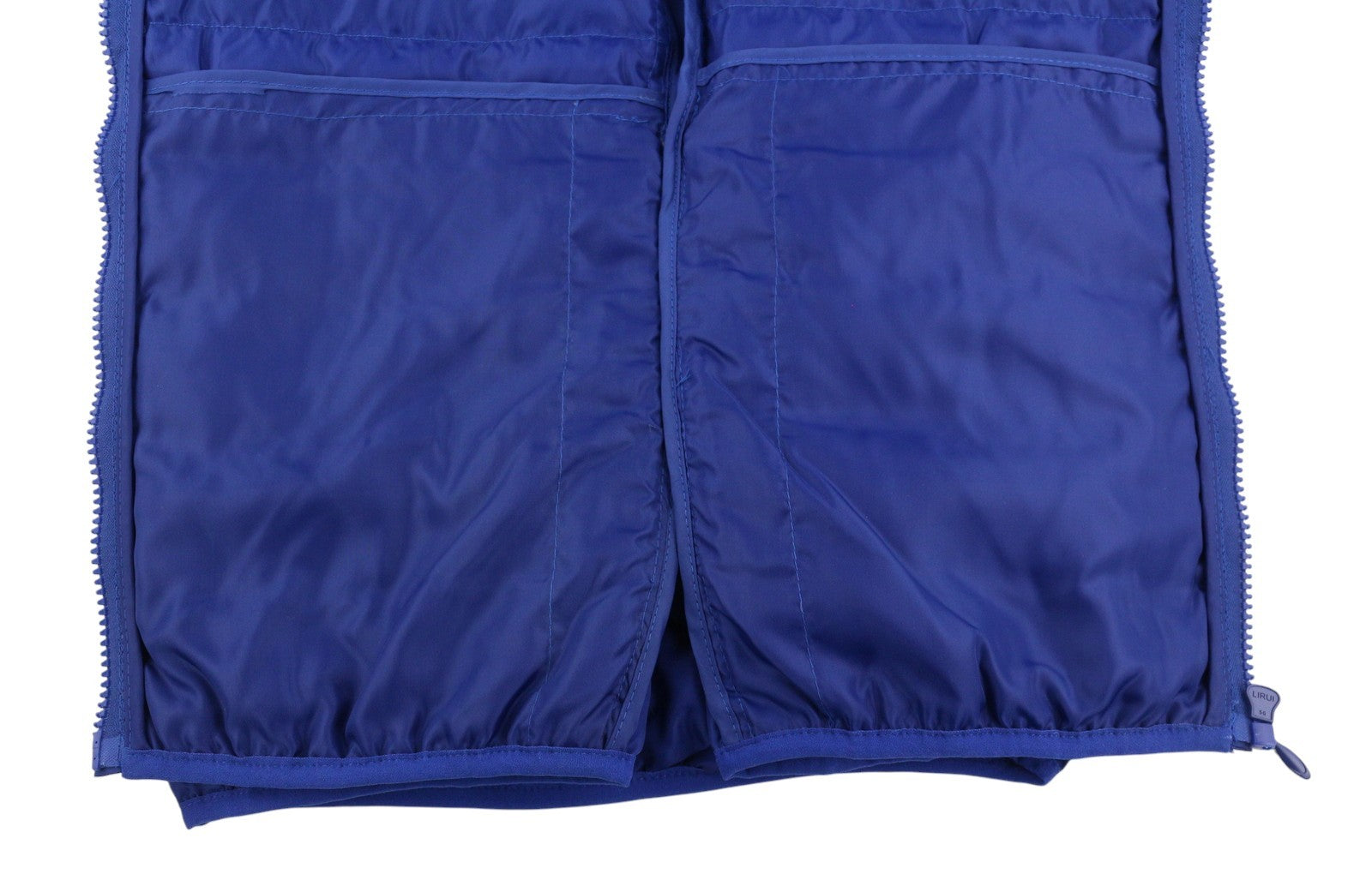TED LAPIDUS Men Jacket M Blue Quilted Down High Neck Zip Puffer