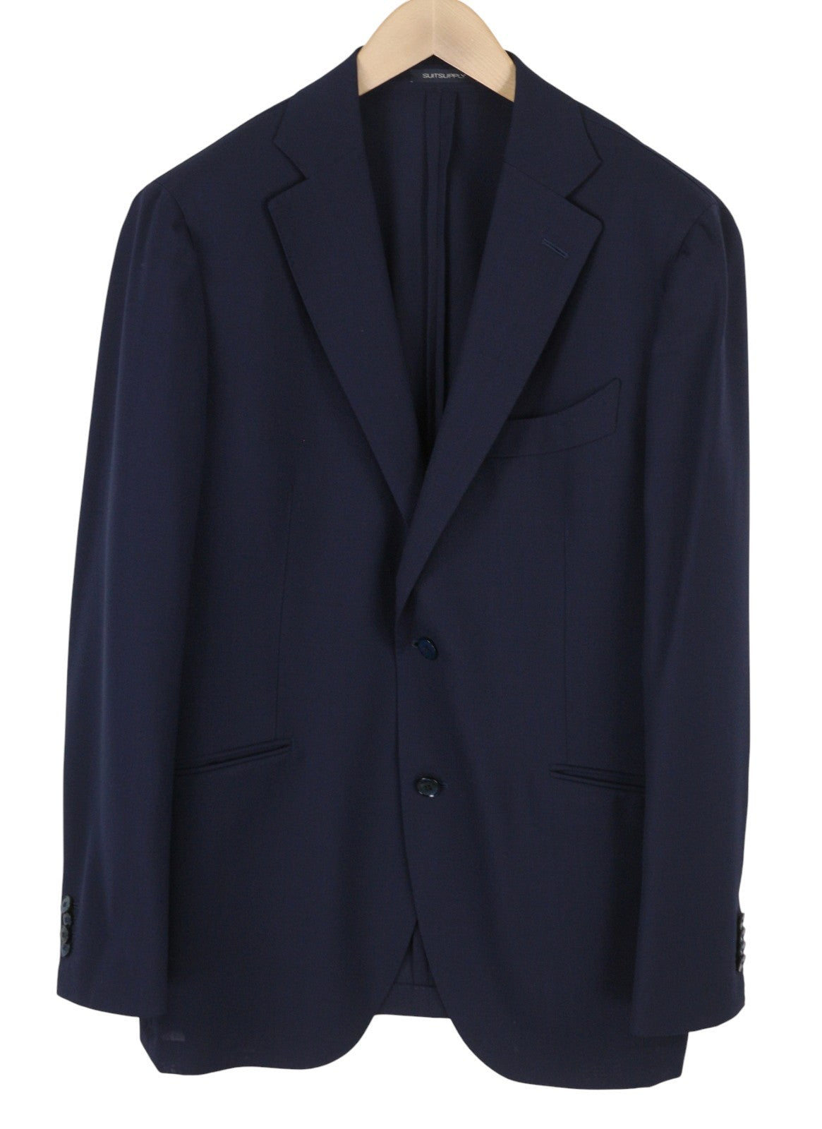 SUITSUPPLY La Spalla Soho Men Suit UK44R / W36 Blue Wool 2Pc Notch Lapel