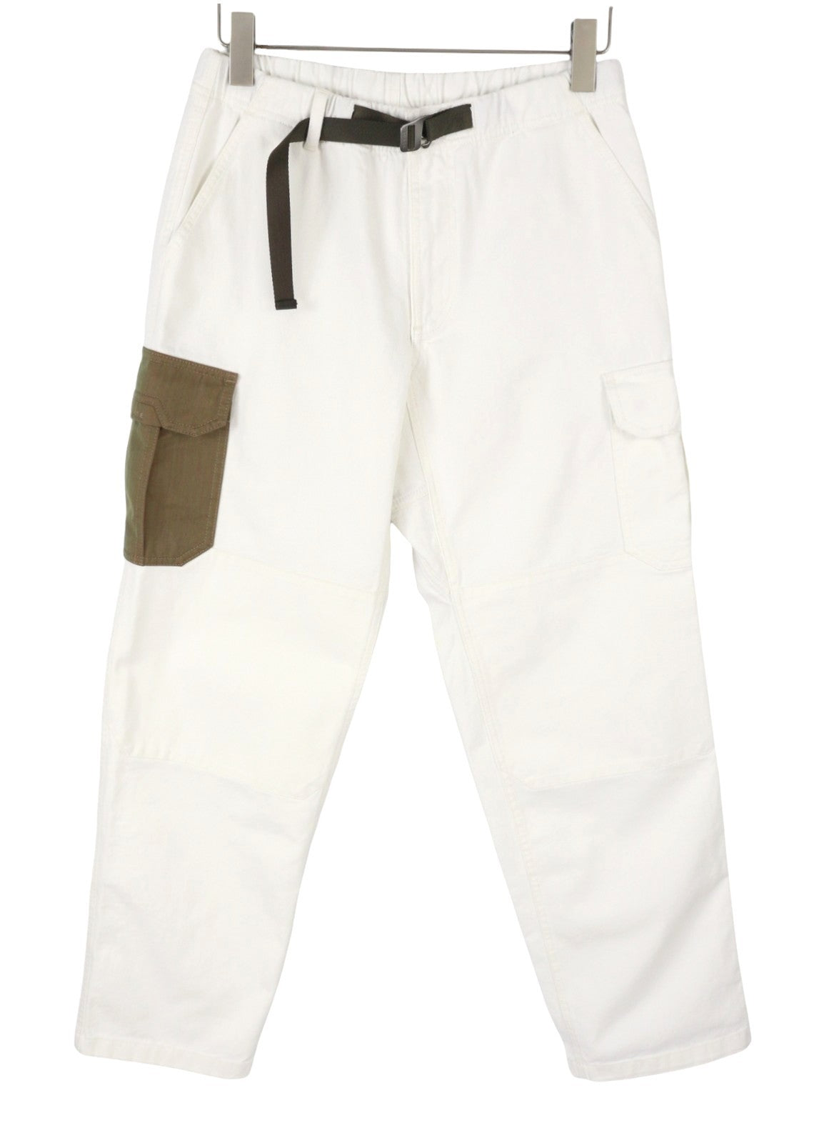 SEASE AM08 Cargo Belt Men Jeans W30 White Elastic Waist Loose RRP680