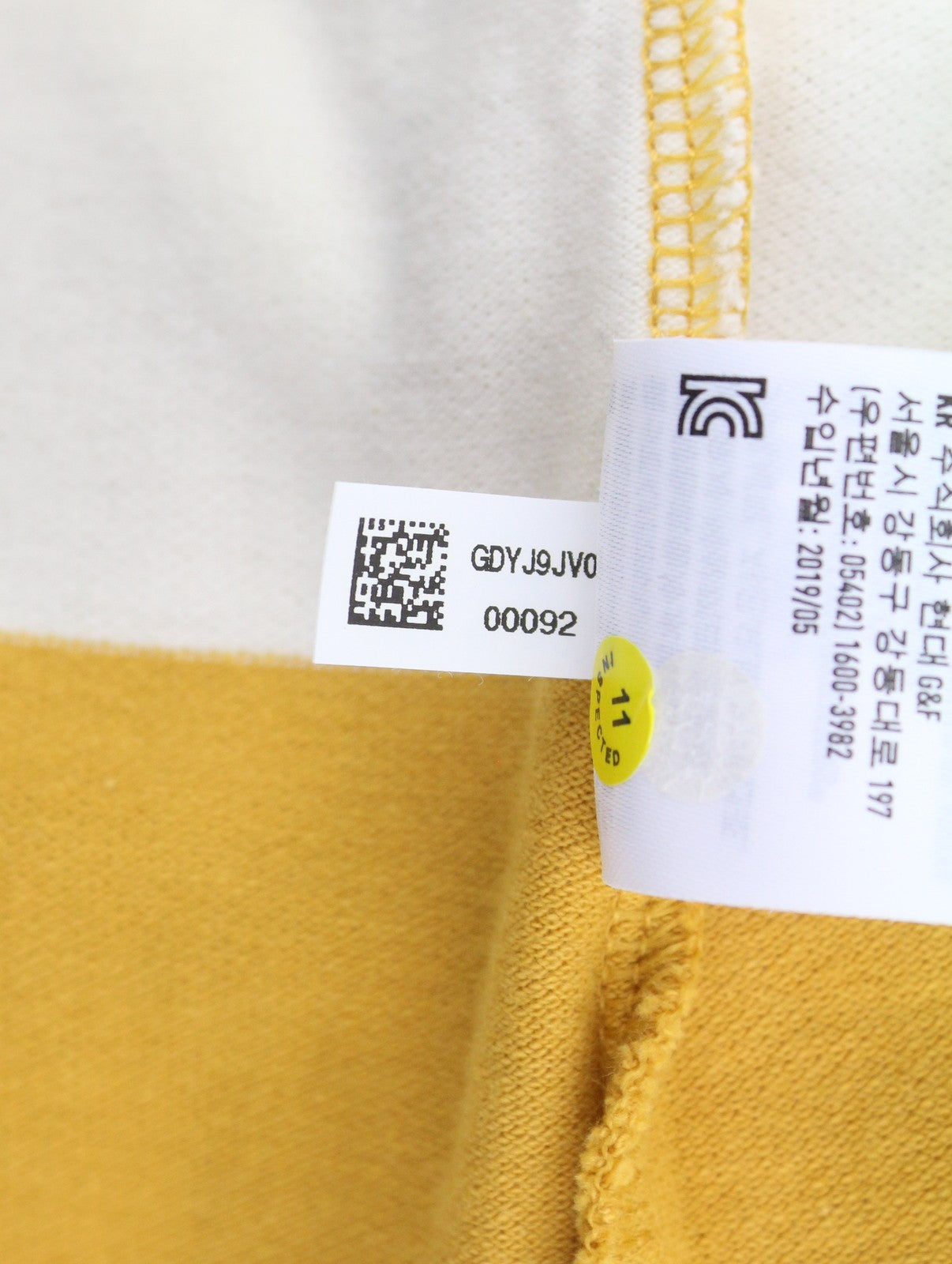 AMERICAN EAGLE OUTFITTERS Women T-Shirt M Mustard Striped Polo Short Sleeve
