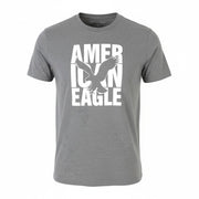 AMERICAN EAGLE OUTFITTERS Men T-Shirt S Grey Melange Classic Fit Short Sleeved