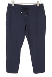 HACKETT Jersey Jogger Men Trousers UK36L W34 Dark Blue Elastic Waist Slim Fit
