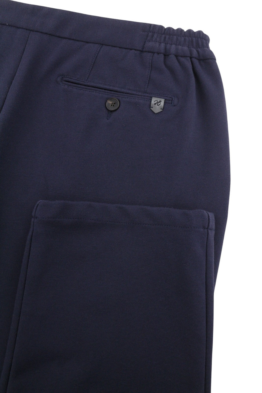 HACKETT Jersey Jogger Men Trousers UK36L W34 Dark Blue Elastic Waist Slim Fit