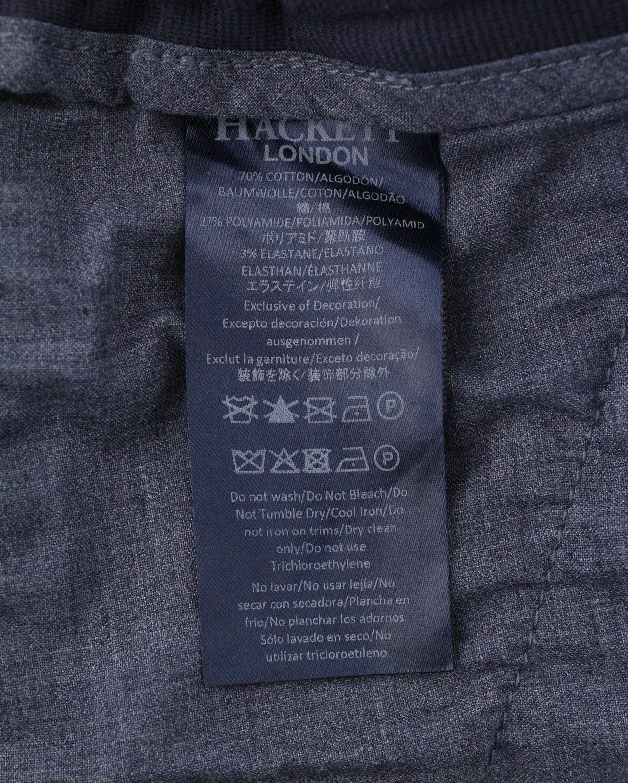 HACKETT Jersey Jogger Men Trousers UK36L W34 Dark Blue Elastic Waist Slim Fit