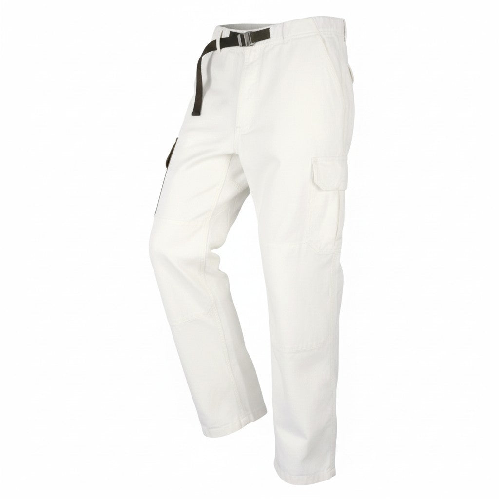 SEASE AM08 Cargo Belt Men Jeans W30 White Elastic Waist Loose RRP680