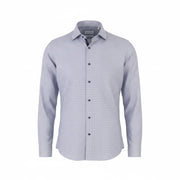 ETON Poplin Slim Men Formal Shirt 41 / 16 Blue Patterned Cutaway Collar Button