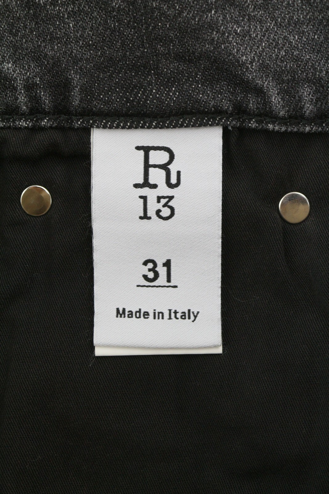 R13 Boyfriend Women Jeans 31 Grey Vintage Faded Ripped Cropped PS26 RRP595