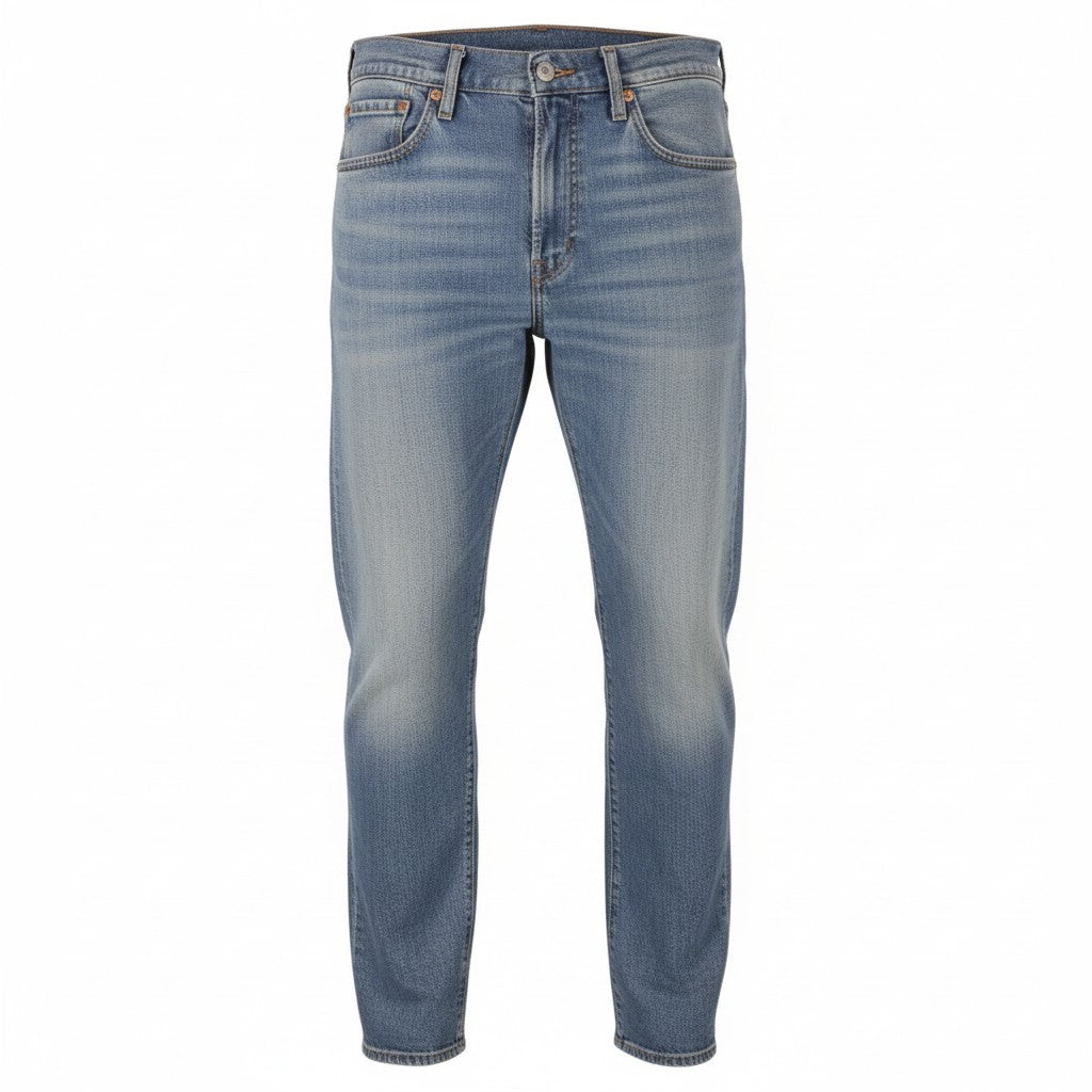 LEVI'S 512 Slim Taper Men Jeans W31/L34 Blue Whiskers Faded Linen Blend Big E