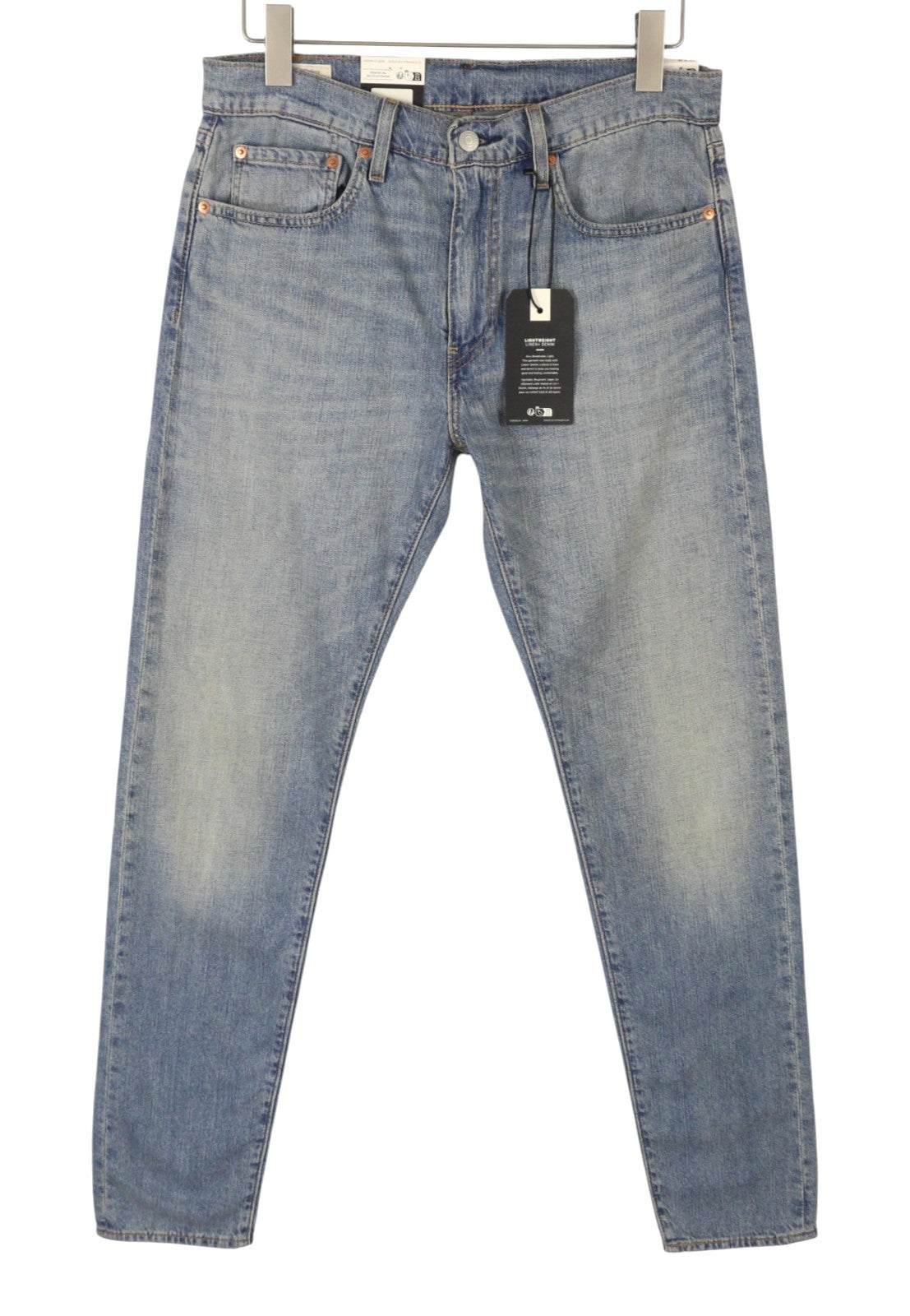 LEVI'S 512 Slim Taper Men Jeans W31/L34 Blue Whiskers Faded Linen Blend Big E