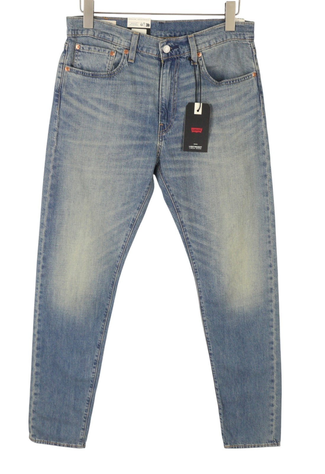 LEVI'S 512 Slim Taper Men Jeans W32/L34 Blue Whiskers Faded Linen Blend Big E