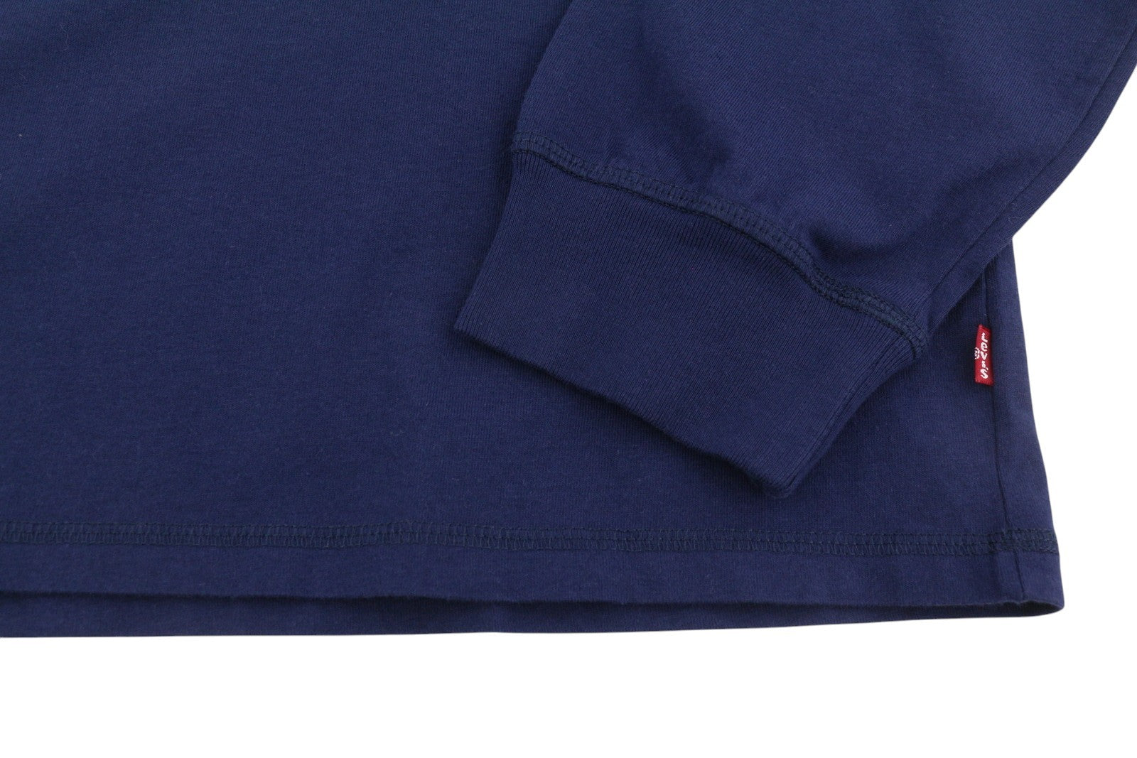 LEVI'S Relaxed Men T-Shirt L Dark Blue Half Button Thick Long Sleeve