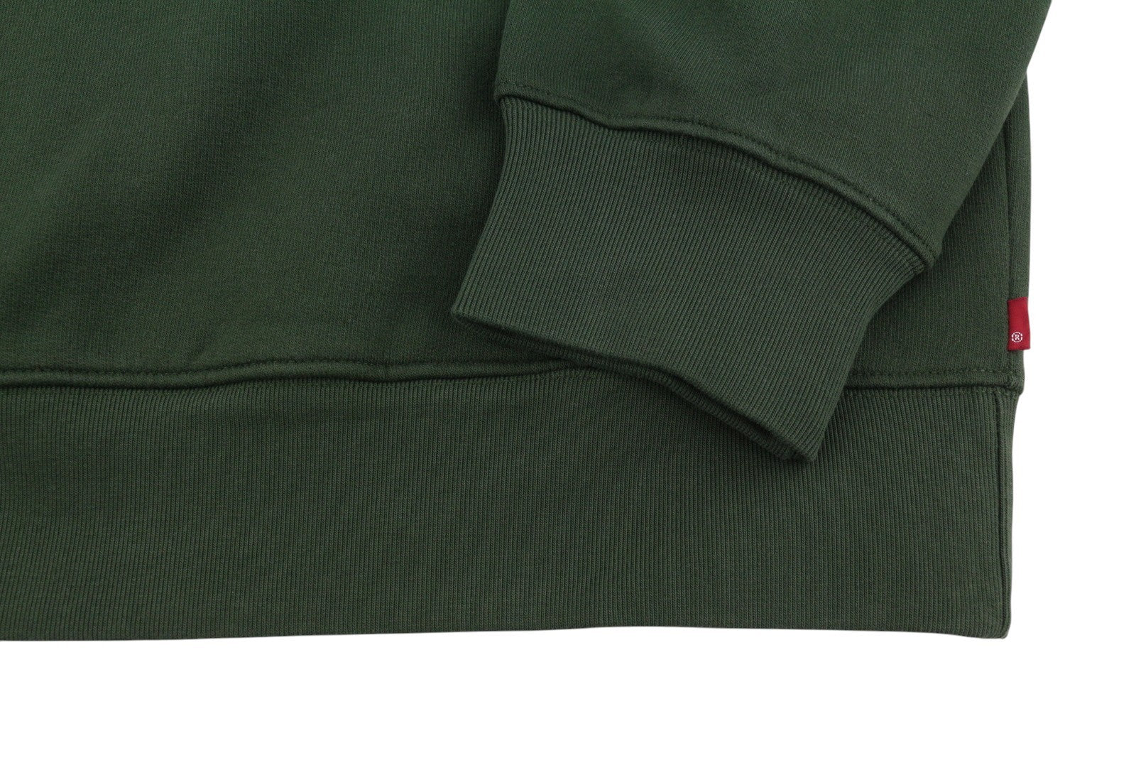 LEVI'S Relaxed Fit Men Hoodie S Dark Green Embroidered Logo Pull On