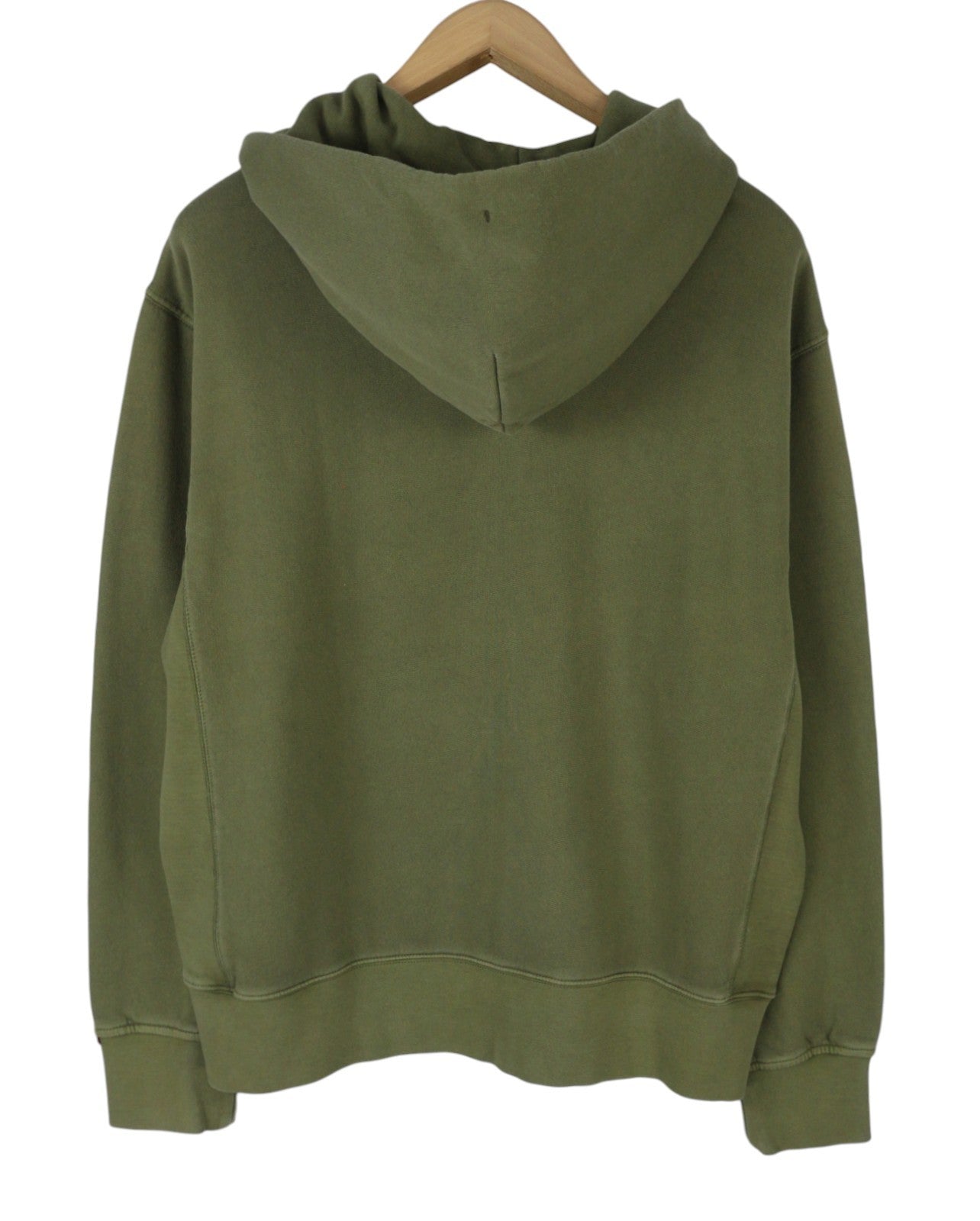 LEVI'S Relaxed Fit Men Hoodie M Khaki Green Embroidered Logo Full Zip