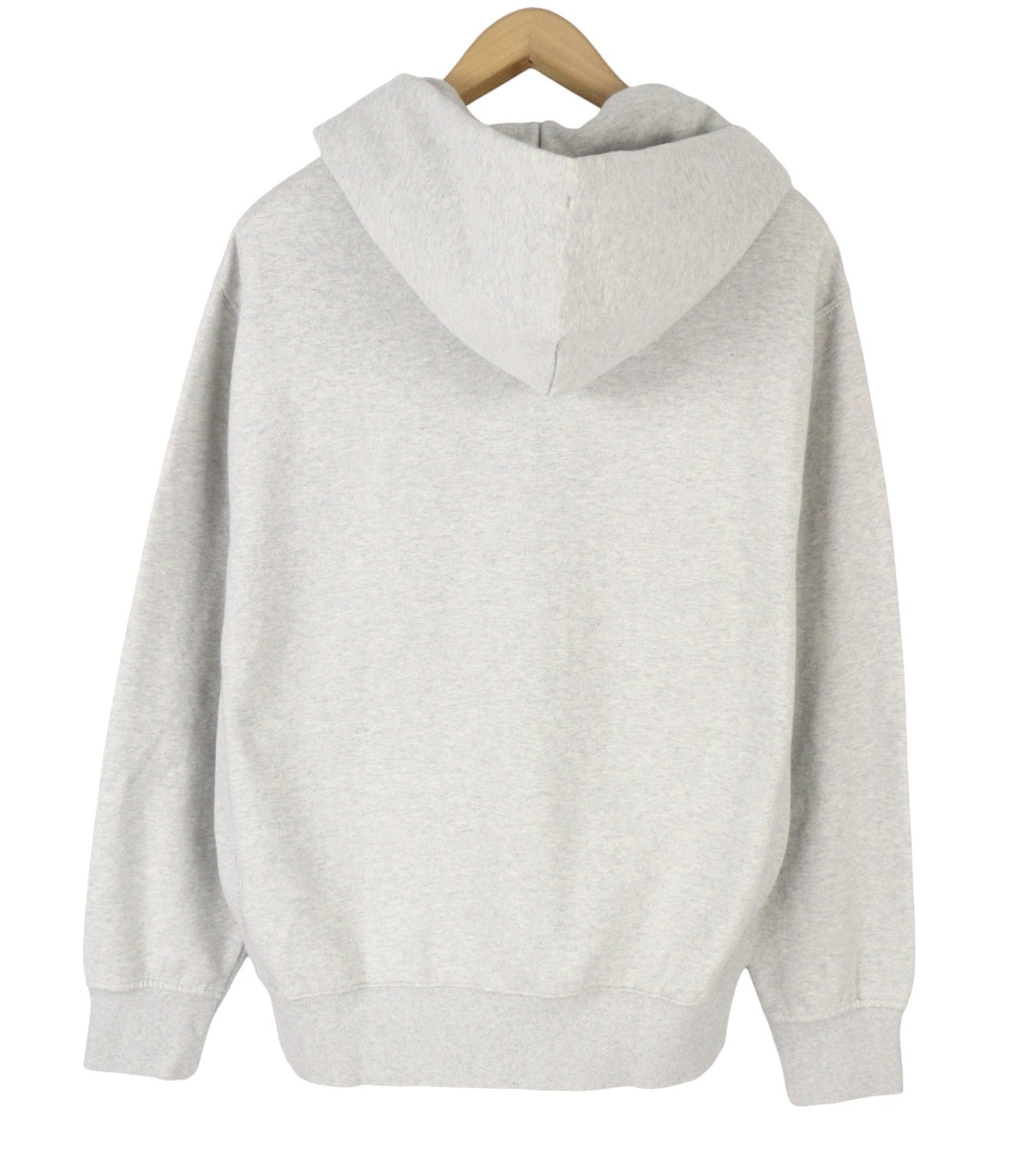 LEVI'S Relaxed Fit Men Hoodie S Grey Melange Embroidered Logo Full Zip