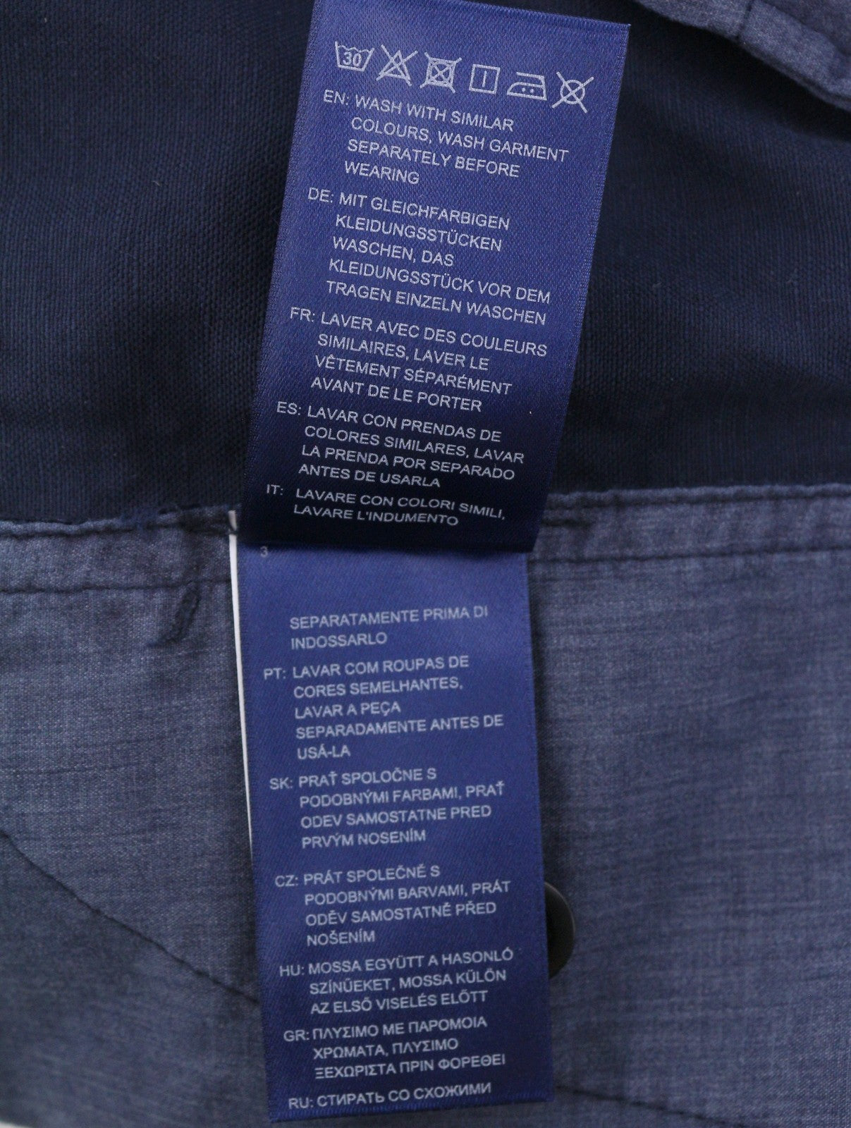 GANT The Regular Cotton Linen Chino Men Trousers W31/L32 Marine Casual Zip