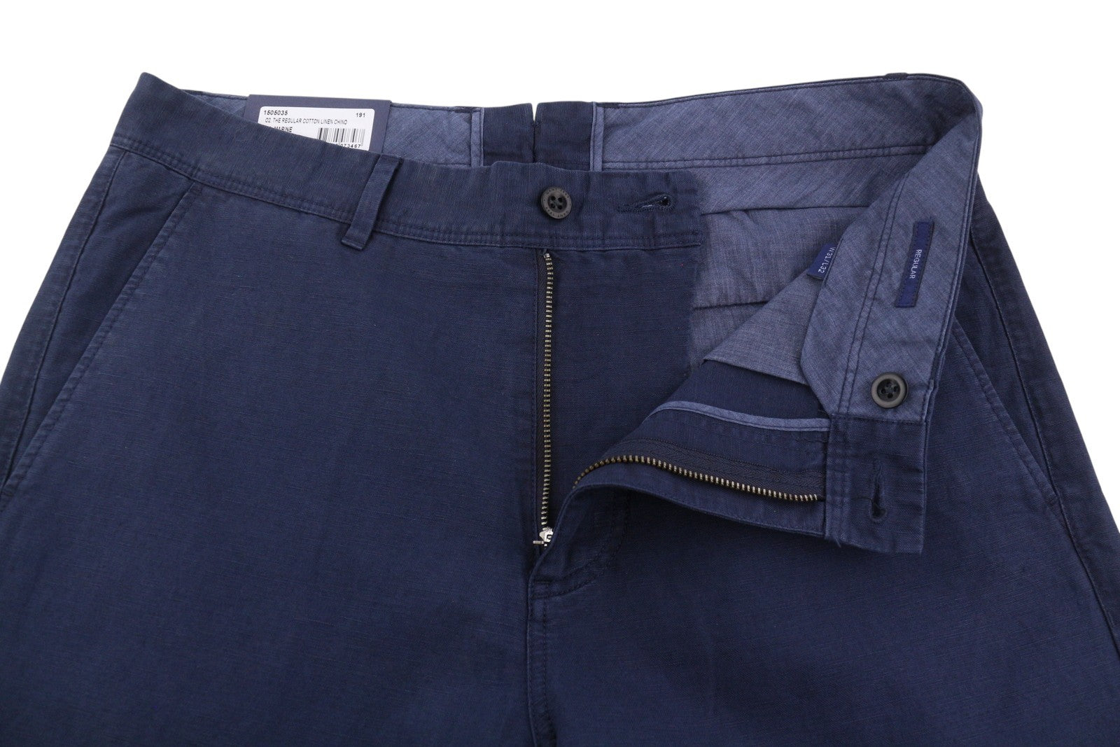 GANT The Regular Cotton Linen Chino Men Trousers W31/L32 Marine Casual Zip