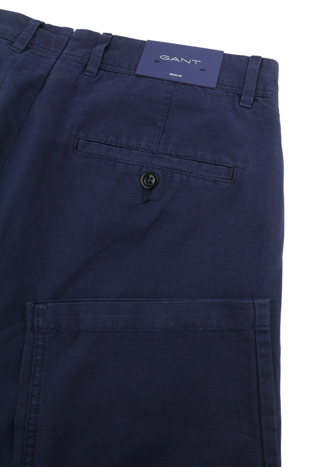 GANT The Regular Cotton Linen Chino Men Trousers W31/L32 Marine Casual Zip
