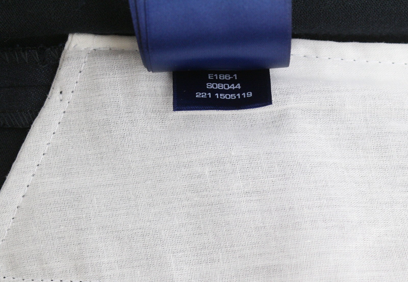 GANT Stretch Linen Men Trousers EU48 Evening Blue Slim Flat Front Dark