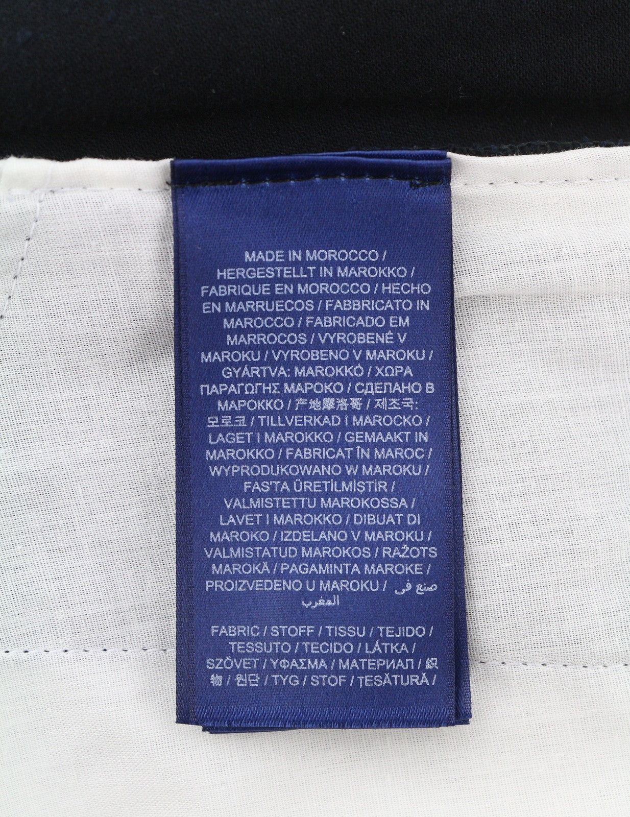 GANT Stretch Linen Men Trousers EU48 Evening Blue Slim Flat Front Dark