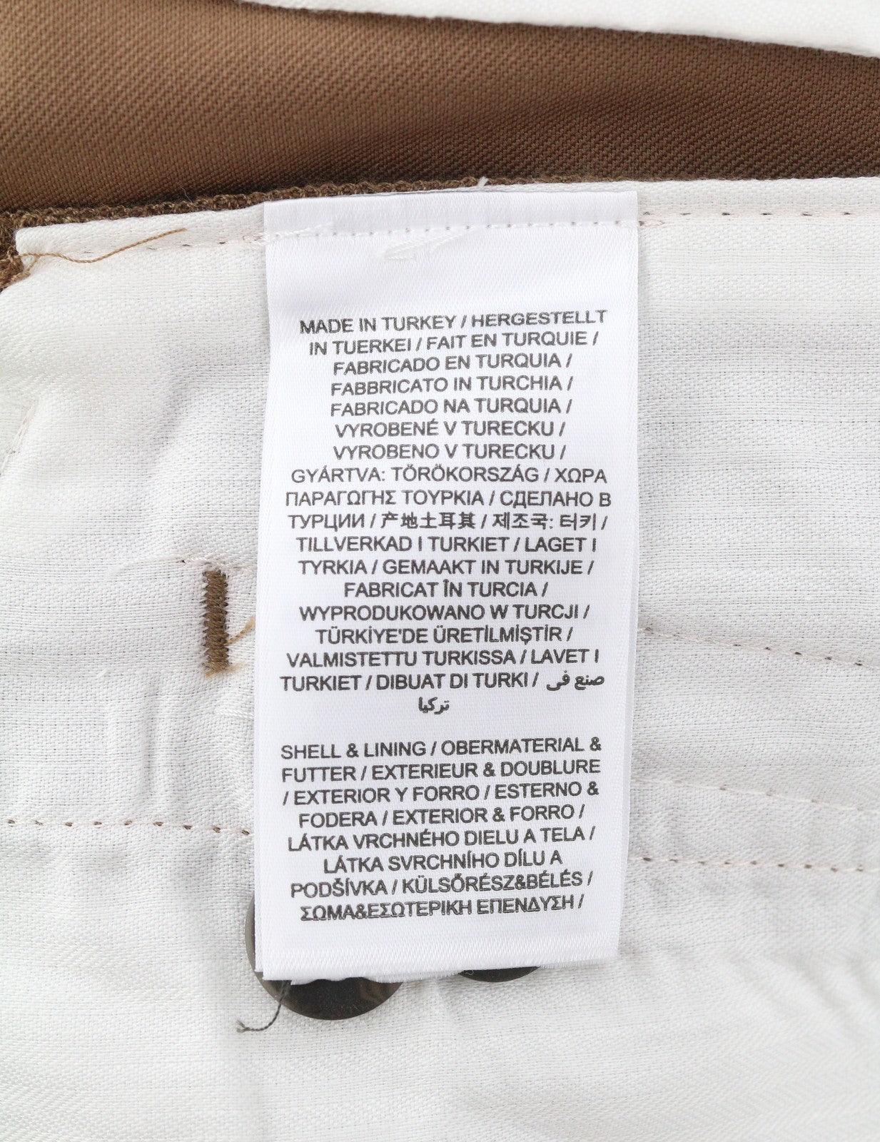 GANT Fluid Pleated Men Trousers W31 Walnut Wool Blend Turn-Up Zip