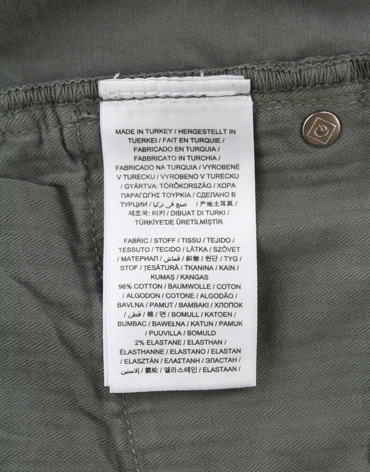 GANT Maxen Satin Men Trousers W35/L32 Grey Extra Slim Casual Zip Fly