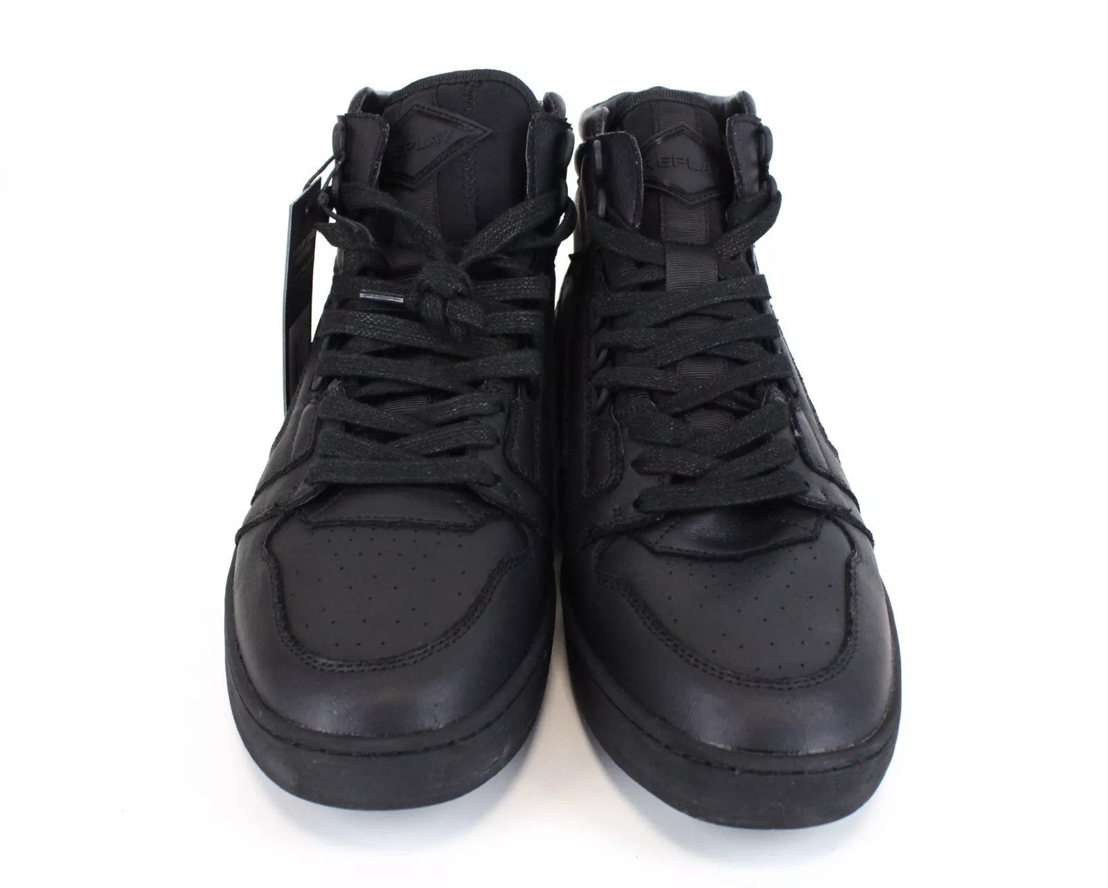 REPLAY Alliot Men Trainers EU46 Black High-Top Laced Logo Casual Sneakers