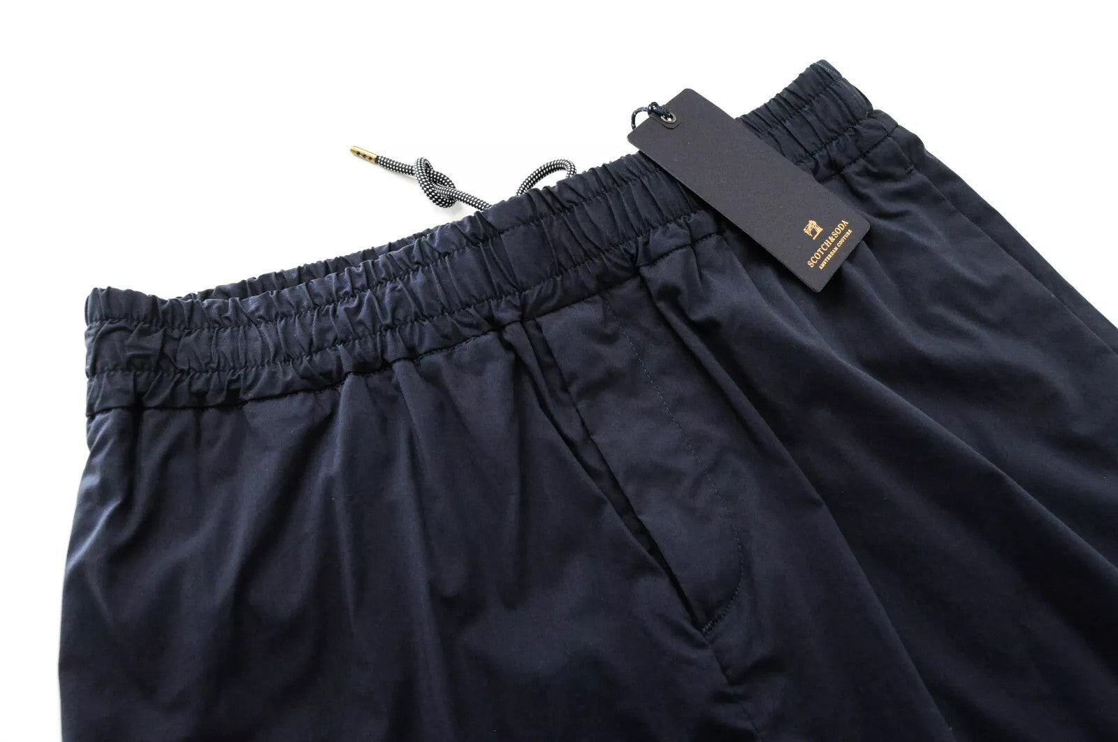 SCOTCH & SODA Ams Couture Men Shorts S Navy Cotton Blend Stretch Pull On