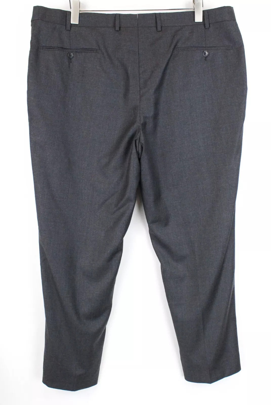 SUITSUPPLY Brescia Men Trousers UK44S Grey Pure Wool Lined Pleated Formal
