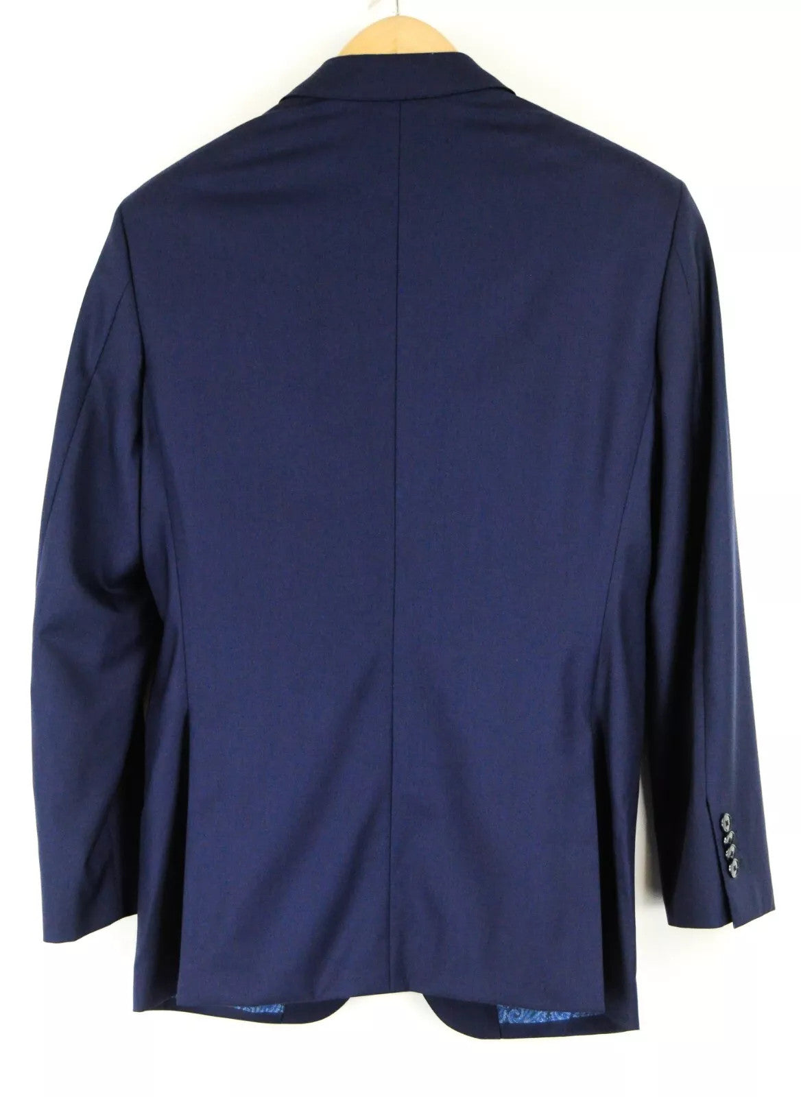 SUITSUPPLY Lazio Men Suit UK32 Navy Pure Wool Lined Pleated Formal 2 Piece