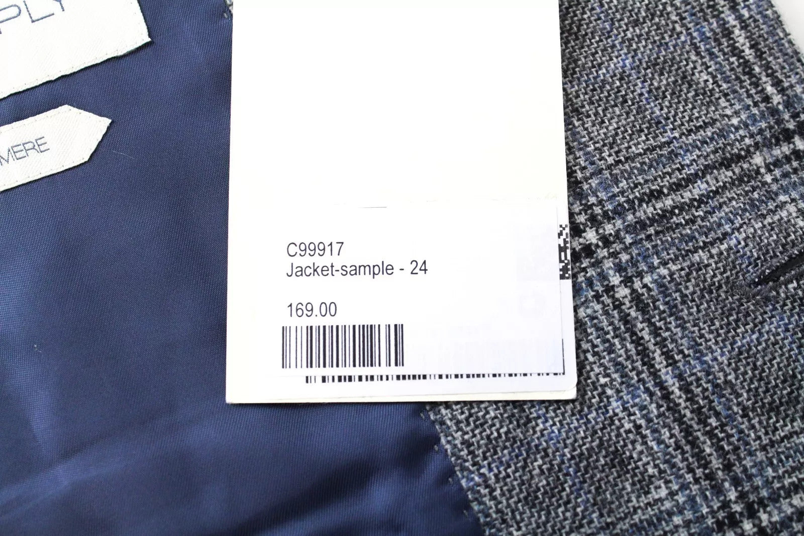 SUITSUPPLY Havana Wide Lapel Men Suit UK36S Wool Cashmere Checked Slim 2 Piece