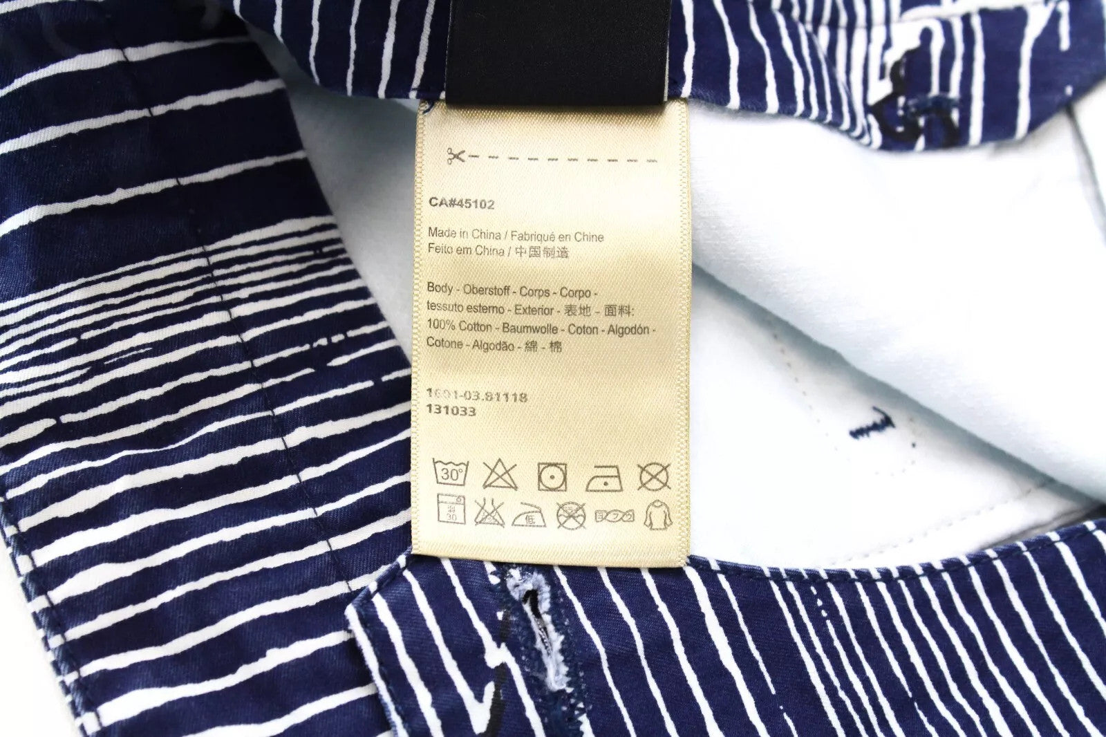 SCOTCH & SODA Ams Couture Men Shorts W28 Blue Pure Cotton Dyed Patterned Casual