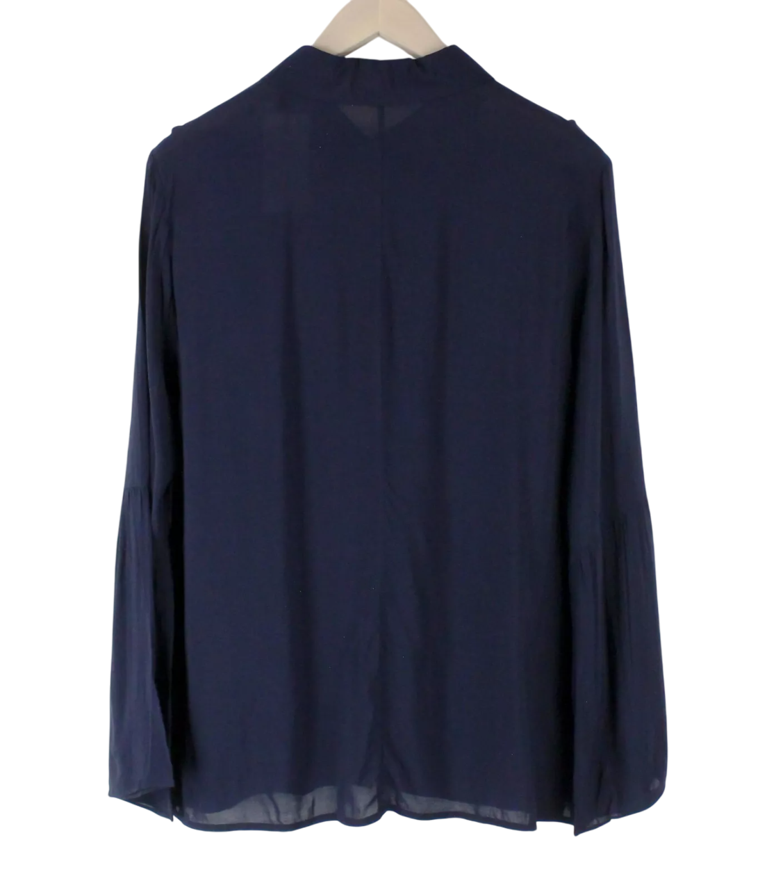 SCOTCH & SODA Ams Blauw Women Shirt L Navy See-Through Long Sleeved Button-Up