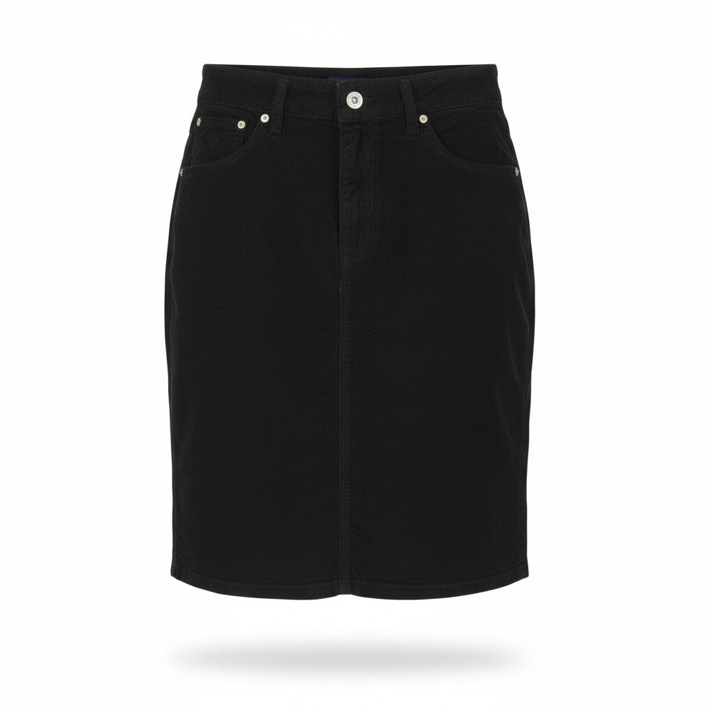 GANT Cord Women Skirt EU40 Black Knee-Length Pencil Slim Tapered Fit