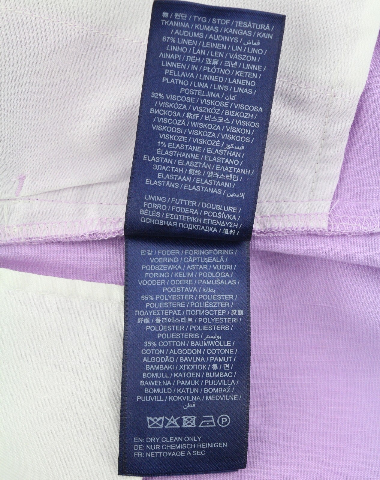 GANT Stretch Linen Women Shorts EU40 Purple Crocus Pleated Straight RRP228