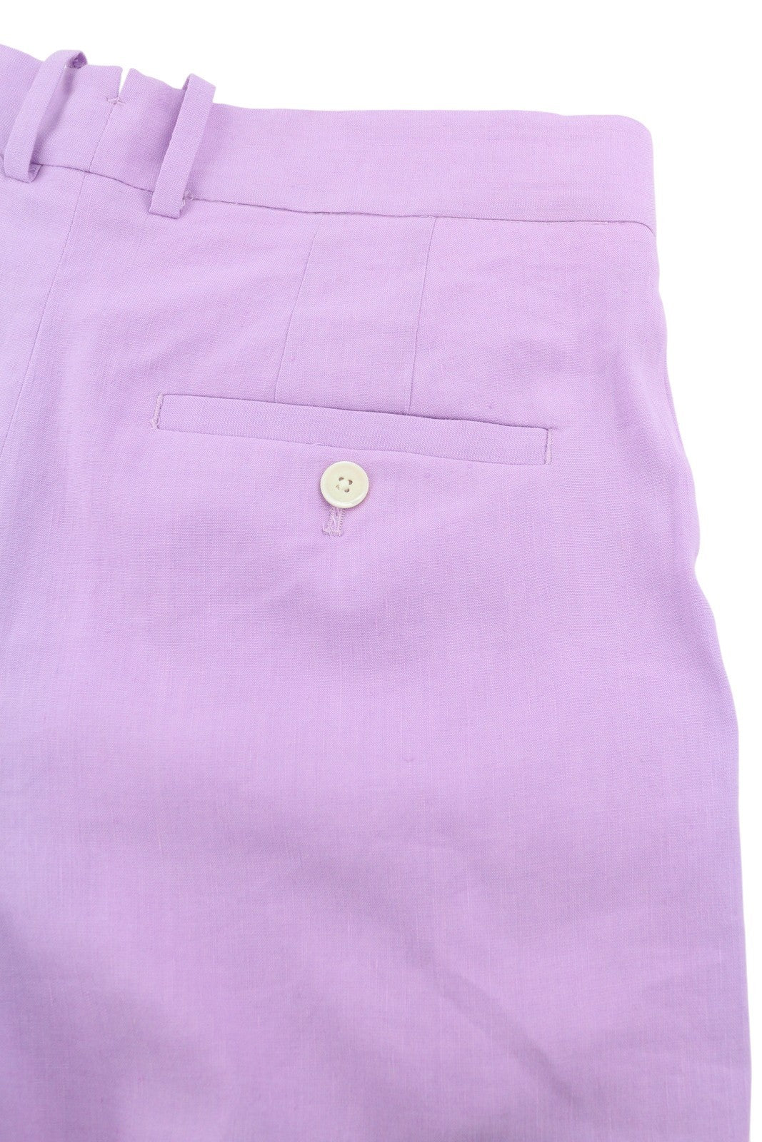 GANT Stretch Linen Women Shorts EU40 Purple Crocus Pleated Straight RRP228