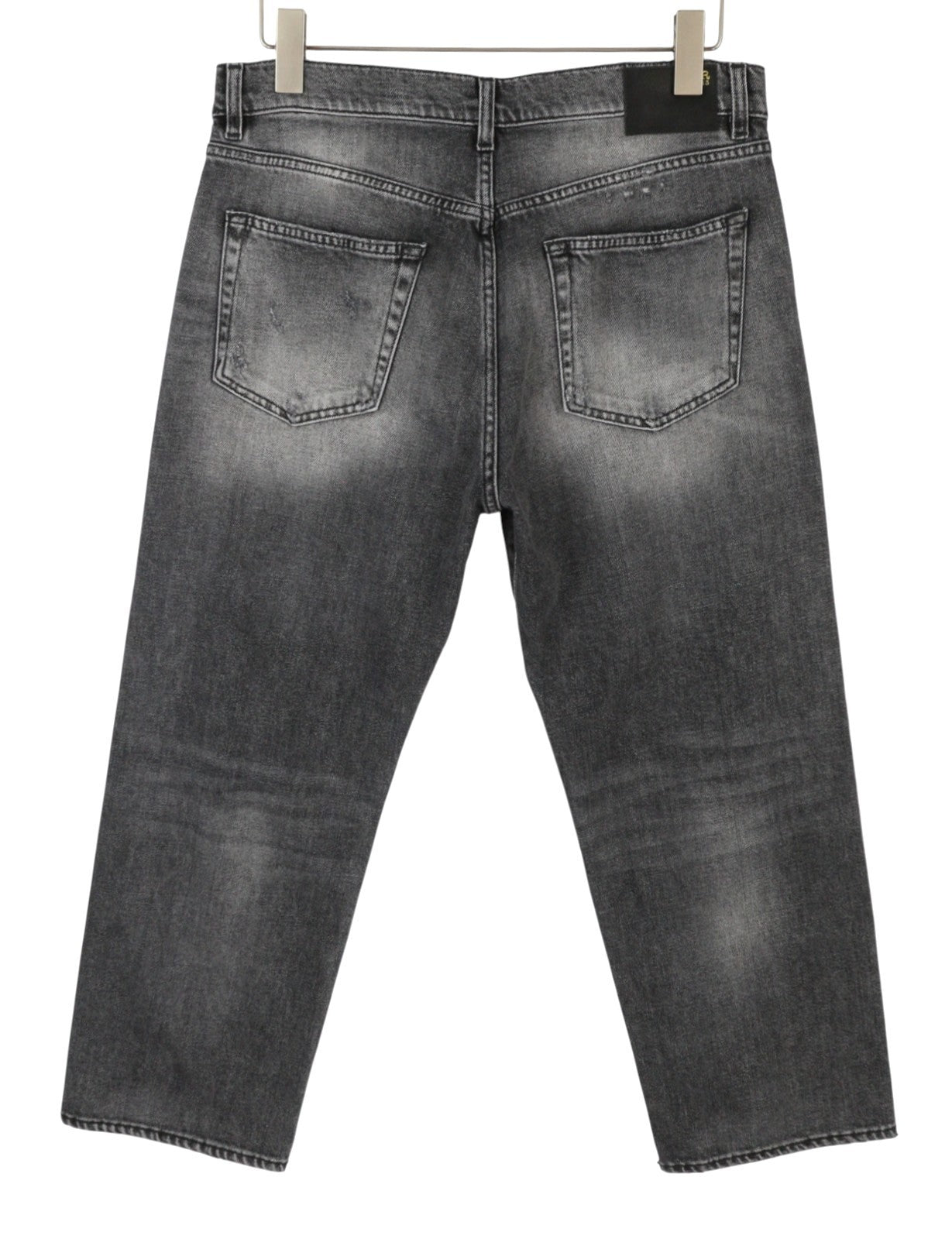 R13 Boyfriend Women Jeans 30 Grey Vintage Faded Distress Cropped PS26 RRP595