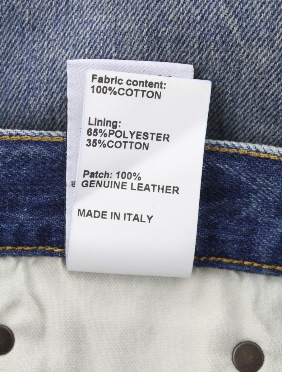 R13 Damon Pleated Women Jeans 30 Blue Kellen Straight Whiskers Faded PS26