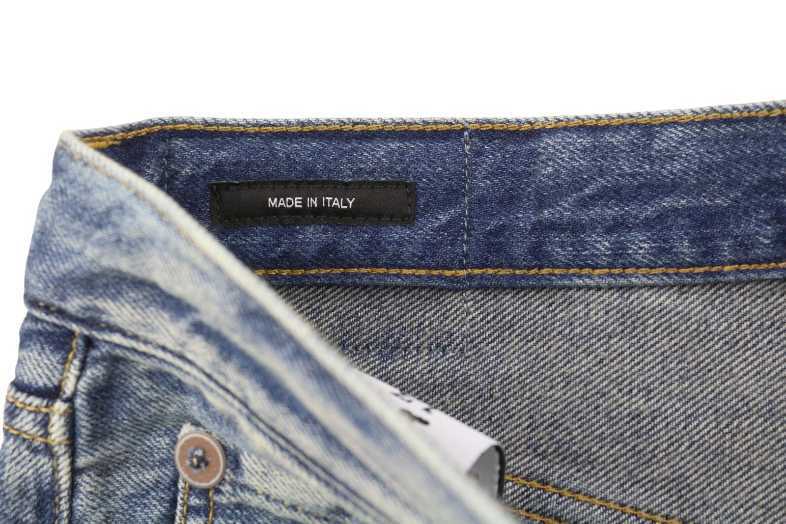 R13 Damon Pleated Women Jeans 30 Blue Kellen Straight Whiskers Faded PS26