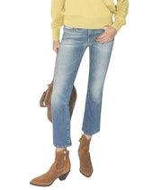 R13 Kick Fit Women Jeans 28 Blue Jasper Stretch Cropped Flare PS26