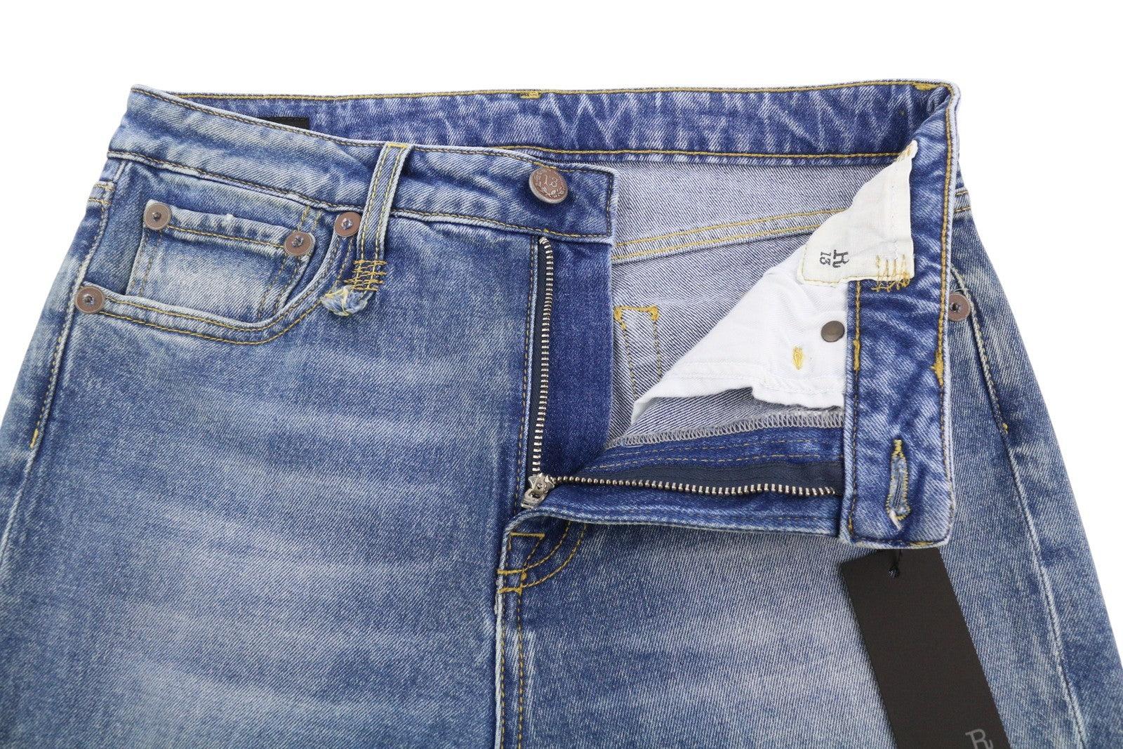 R13 Kick Fit Women Jeans 28 Blue Jasper Stretch Cropped Flare PS26