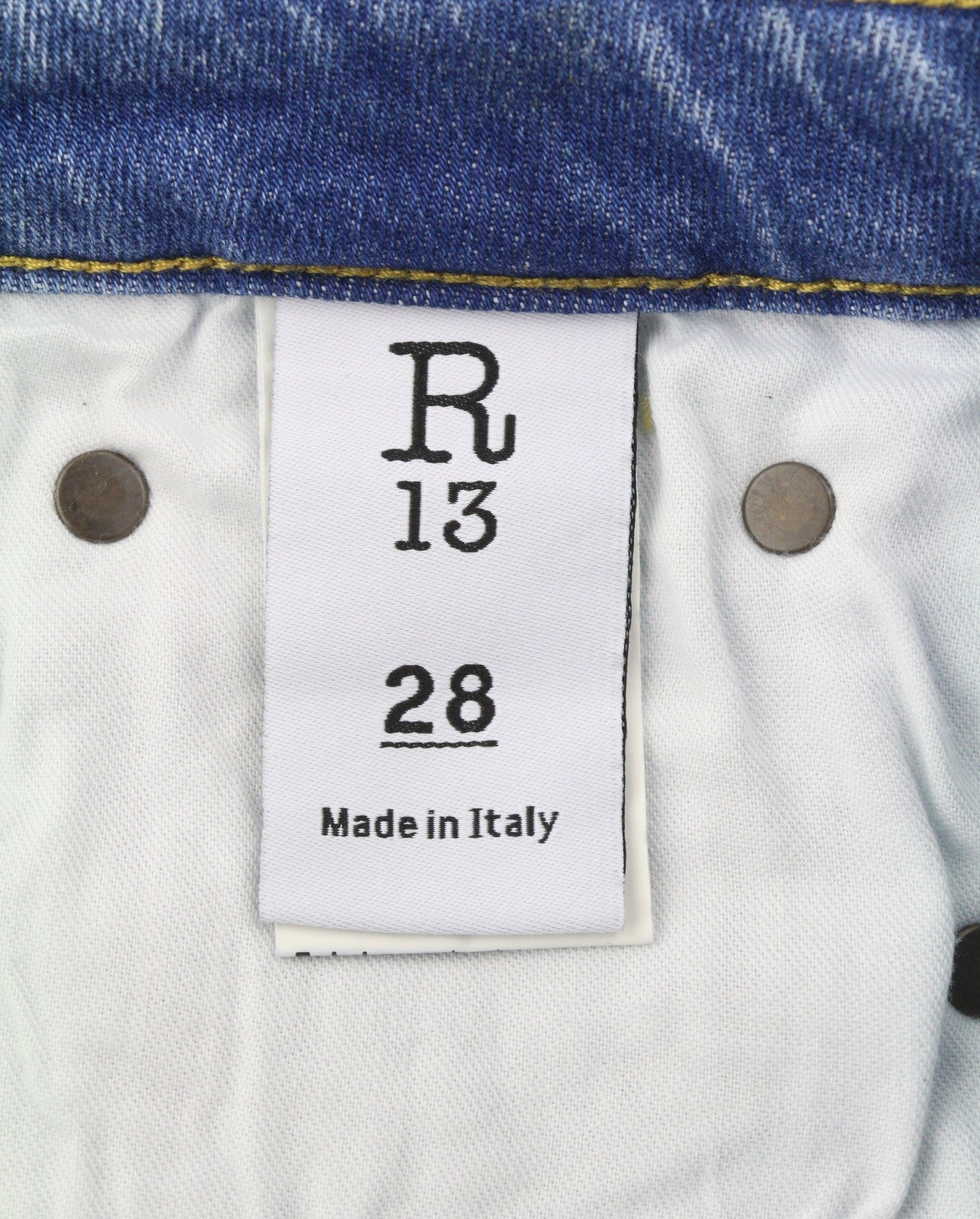 R13 Kick Fit Women Jeans 28 Blue Jasper Stretch Cropped Flare PS26