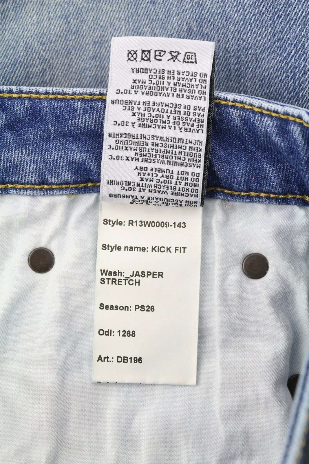 R13 Kick Fit Women Jeans 32 Blue Jasper Stretch Cropped Flare PS26