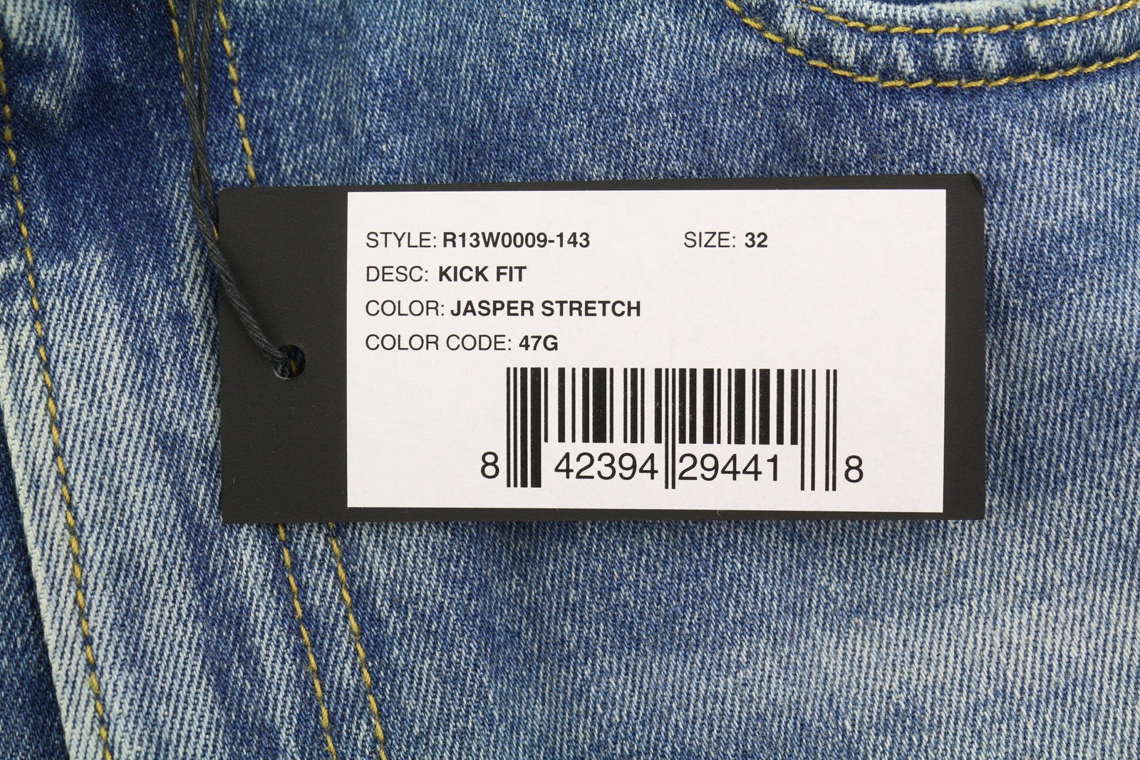 R13 Kick Fit Women Jeans 32 Blue Jasper Stretch Cropped Flare PS26