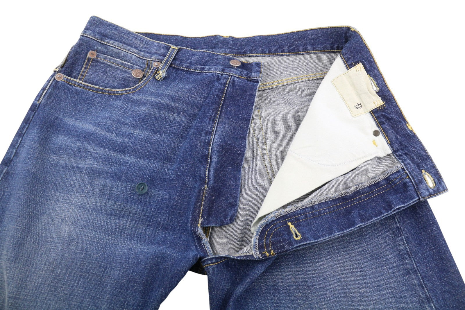R13 Cross Over Women Jeans 27 Blue Oasis Faded Distress Asym PS26 RRP946