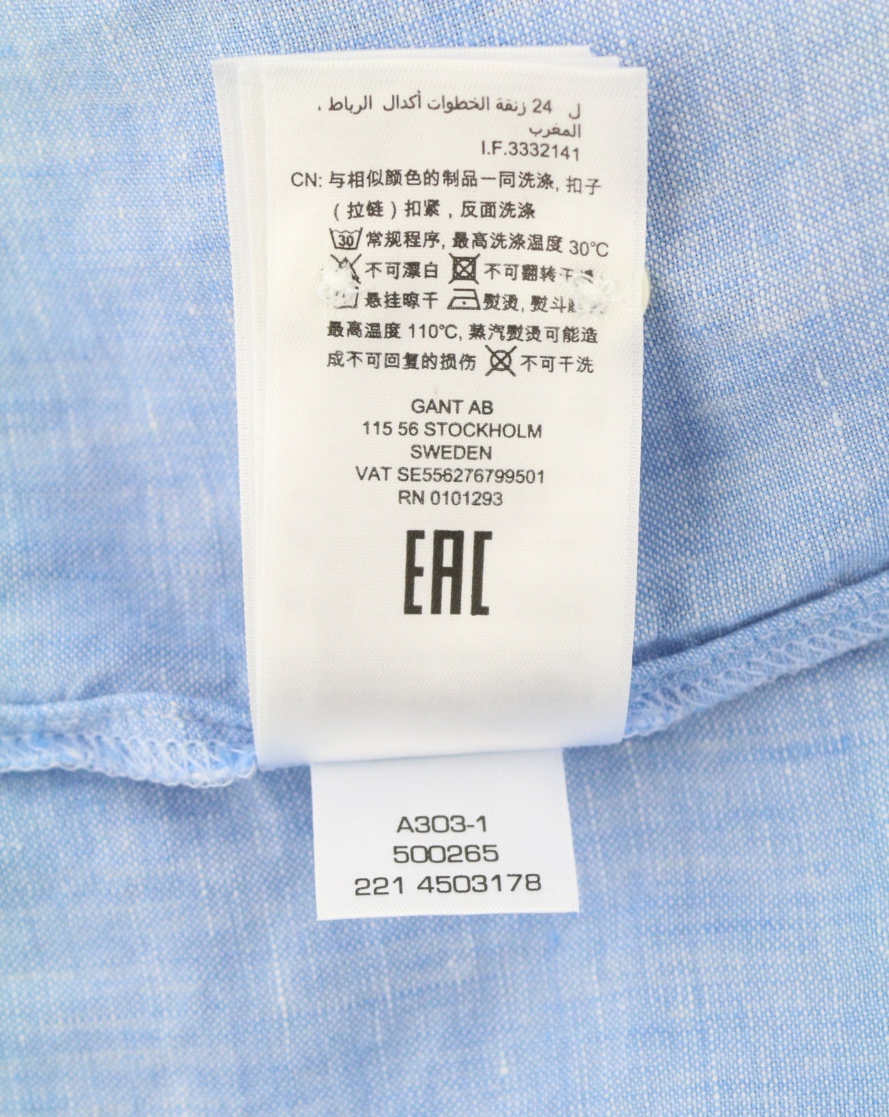 GANT Linen Chambray Shirt Women Dress EU36 Blue Button Knee-Length
