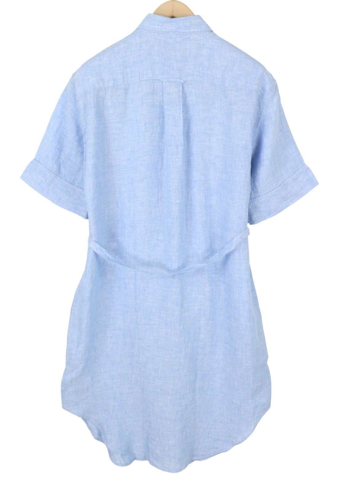 GANT Linen Chambray Shirt Women Dress EU36 Blue Button Knee-Length
