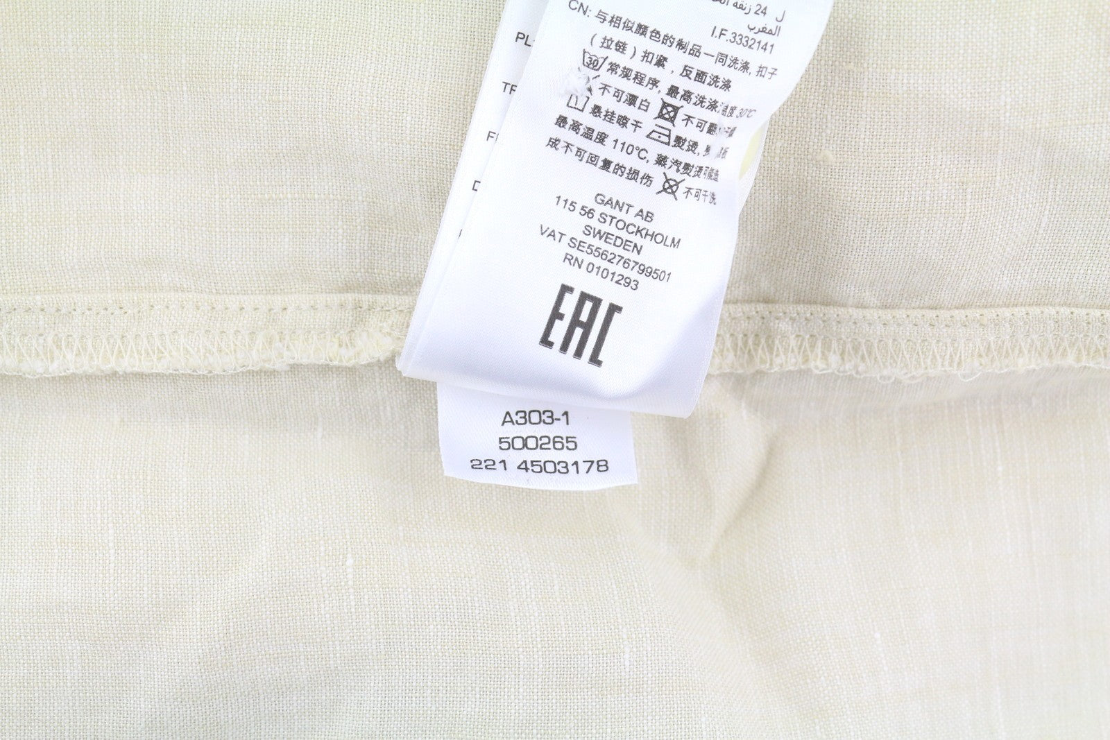 GANT Linen Chambray Shirt Women Dress EU34 Beige Button-Up Knee-Length