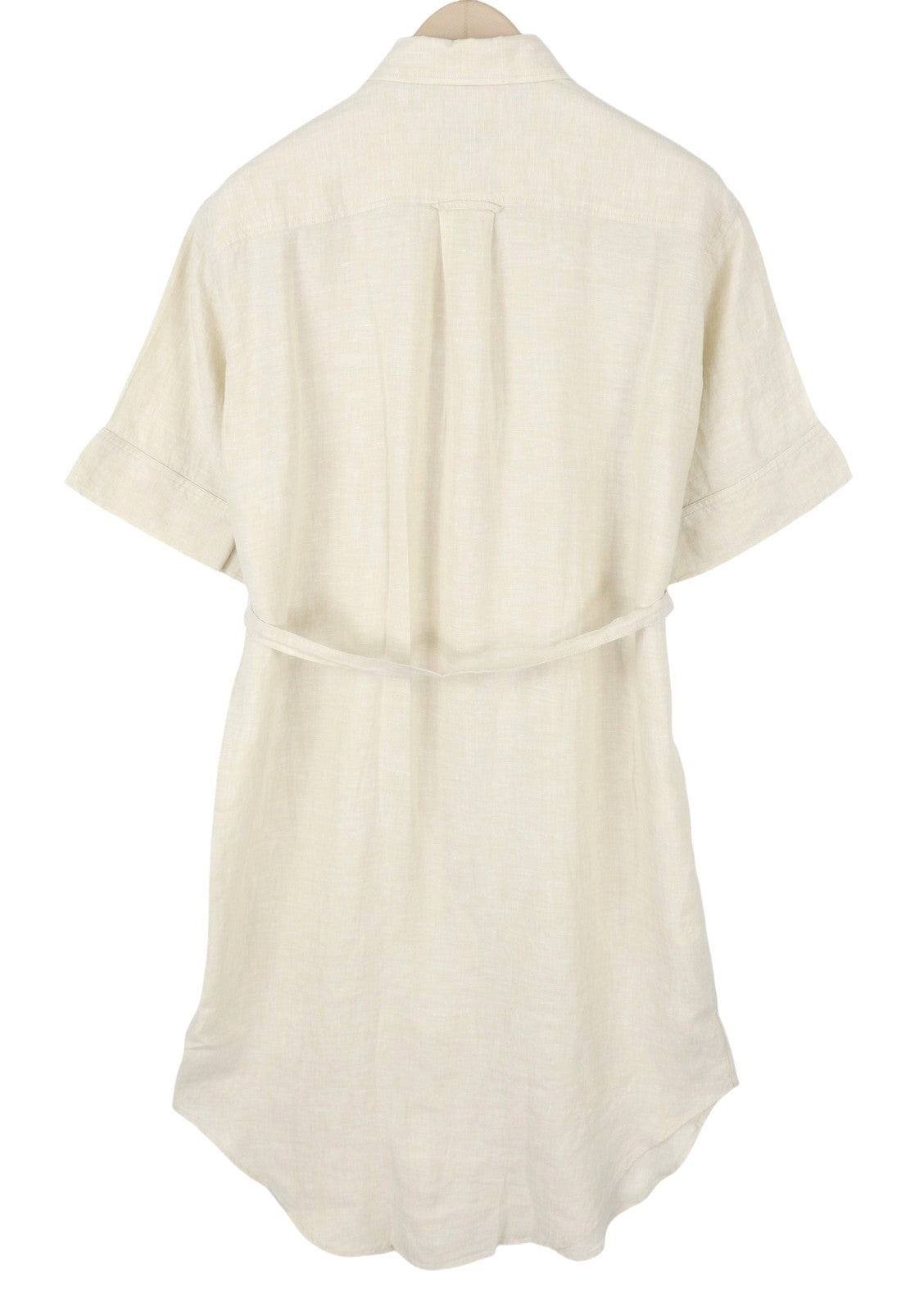 GANT Linen Chambray Shirt Women Dress EU34 Beige Button-Up Knee-Length